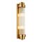 Wall Int S/M 2 x SES Up/Dn CLR Glass Rod w/ Satin Chrome Base