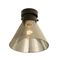 DIY Batten Fitting SML Smoke Glass CONE OD180mm w/Blk