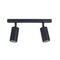PILLAR D/ADJ GU10 Blk IP44 RECT BAR B/Plate