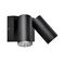 D/ADJ Pillar LED Matt Blk P/Coated Aluminium 3K / 4K/ 5.5K (2 x 850 Lm) IP65 16W w/sensor