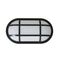 BULKHEAD 20W OVAL Blk 3K IP65 Opt Cage 1700 Lm
