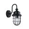 Wall S/M ES Cylinder Matt Wh Alum & Glass IP44 w/cage