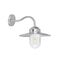 WALL S/M ES Sun Hat Matt Wh Alum IP44 Clr Glass Diff