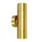 PILLAR Up/Dn GU10 Solid Polished Brass IP65 RND B/Plate