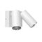 D/ADJ Pillar LED Matt Wh P/Coated Aluminium 3K / 4K/ 5.5K (2 x 850 Lm) IP65 16W w/sensor
