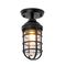 Wall/Ceiling S/M ES Cylinder Matt Wh Alum & Glass IP44 w/cage