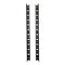 CERTECH 42RU 100mm Deep Vertical Cable Duct w/ Hinged Cover, 2pc Set