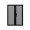CERTECH Perforated Steel Barn Doors for 18RU 600mm Wide Premier Series Racks, w/ Push Button Lock