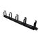 19" 1RU Metal Cable Management Bar with Brush Entry, 75mm Deep
