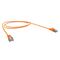 CERTECH Cat6A 34AWG S/FTP 10G RJ45 Patch Lead, Orange LSZH Jacket, 3m