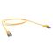 CERTECH Cat6A 34AWG S/FTP 10G RJ45 Patch Lead, Yellow LSZH Jacket, 1m