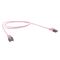 CERTECH Cat6A 34AWG S/FTP 10G RJ45 Patch Lead, Pink PVC Jacket, 0.75m