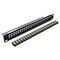 CERTECH 24 Port 19" Cat6A Shielded Patch Panel, Complete with 24 x Cat6A Keystone Jacks