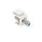 F-F Keystone Connector - White