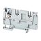 Allen-Bradley 1492-P Push-in Power Distribution Terminal 4mm 1 GND 1 Blue CON Entries End Grey