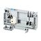 Allen-Bradley 1492-P Push-in Power Distribution Terminal 10mm 1 Blue Distribution Feed In Grey