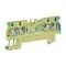 Allen-Bradley 1492-P Push-in Earth Terminal 1.5mm 1 Level 4 Conductor Entries Green Yellow