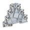 Allen-Bradley 1492-P Push-in Terminal 2.5mm 690VAC 4 Level 7 Connectors Feed Through Ground Grey