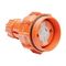 NHP ISO Extension Socket, 3 Flat Pins 15A 250V AC, Resistant Orange