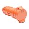 NHP ISO Extension Socket, 4 Round Pins 32A 500V AC, Resistant Orange