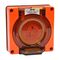 NHP ISO Socket Outlet, 3 Flat Pins 15A 250V AC, w/o Base, Resistant Orange