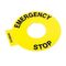 Allen-Bradley 800F Legend Plate 60mm Round Emergency Stop 22.5 mmYellow with Black Text