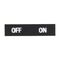 Sprecher and Schuh D7 Legend Plate 30 x 40mm Snap-In Black with White Text Fault Off-On
