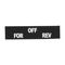 Sprecher and Schuh D7 Legend Plate 30 x 40mm Snap-In White Text FORWARD-OFF-REVERSE