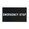 Sprecher and Schuh D7 Legend Plate 30 x 50 mm Snap in Black with White Text EMERGENCY STOP