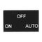 Sprecher and Schuh D7 Legend Plate 30 x 50 mm Snap in Black with White Text ON OFF AUTO