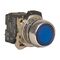 Sprecher and Schuh D7 Pushbutton 22.5 mm Complete Metal MOM Flush Blue Lens Cap 240V Illuminated 1NO