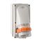 NHP ISO Appliance Inlet, 5 Round Pins 32A 500V AC, w/o Base, Grey