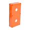 NHP ISO Cover - Cutout (2 x 22 5mm), 2 Gang - Shallow D38mm, Resistant Oange