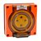 NHP ISO Socket Outlet, 4 Round Pins 20A 500V AC, w/o Base, Resistant Orange
