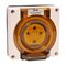 NHP ISO Socket Outlet, 4 Round Pins 20A 500V AC, w/o Base, Resistant White