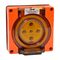 NHP ISO Socket Outlet, 5 Round Pins 40A 500V AC, w/o Base, Resistant Orange