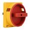 Sprecher and Schuh L7 Handle Disc Padlock Type G RD/YL Central Nut Mount 67 x 67mm Engraved OFF ON