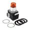 Allen-Bradley 800T PB 30.5mm Extended Head Momentary LED 12 to 130V 1 N.O. 1 N.C. Amber