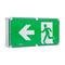 Stanilite Single Point Platinum Exit Lighting LED Jumbo Weather Proof Emergency Left