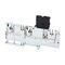 Allen-Bradley 1492-P Push-in Power Distribution Terminal 4mm 1 RD 1 BLU CON Entries Fuse 36V End GRY