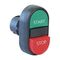 Allen-Bradley 800F PB 22.5mm 2 Pos. Mom. Multi Fnc. Non Illum Pos. A Ext Red Pos. C Grn Stop Start