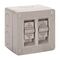 NHP NLINE Surface Switch, Small IP 66 Plastic, 2 Gang, 1 Pole 16A 250V AC