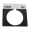 Allen-Bradley 800T Legend Plate 46 x 47mm Gray START JOG for 30.5mm Pushbutton