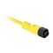 AB 889D Cordset PVC Yellow 5 Pin 22AWG DC Micro Male Straight DC Micro Female Straight M12 2m