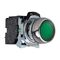 Sprecher and Schuh D7 Pushbutton 22.5 mm Complete Metal MOM Flush Green Lens Cap 24V Illuminated 1NO