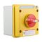 Socomec ISO Enclosed Isolator, IP 65 Aluminium Yellow, Handle - Red, 3P 25A