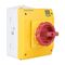 Socomec ISO Enclosed Isolator, IP 65 Plastic Yellow, Handle - Red, 4P 63A