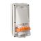 NHP ISO Appliance Inlet, 4 Round Pins 50A 500V AC, with Base 63mm, Grey