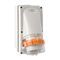 NHP ISO Appliance Inlet, 5 Round Pins 40A 500V AC, w/ Base 63mm, Grey