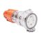 NHP ISO Extension Socket, 3 Round Pins 32A 250V AC, Electric Orange